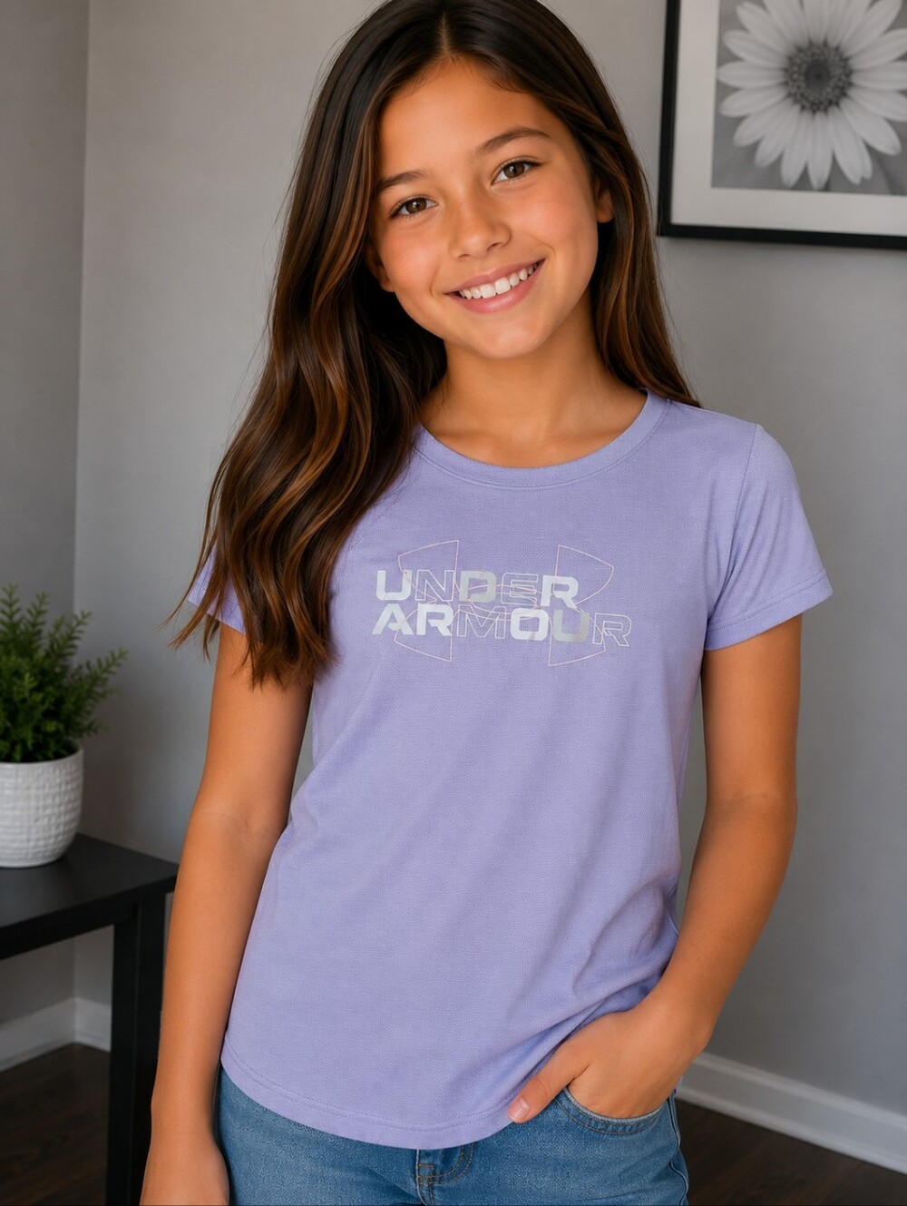 YXL Girls Under Armour Short sleeve Top